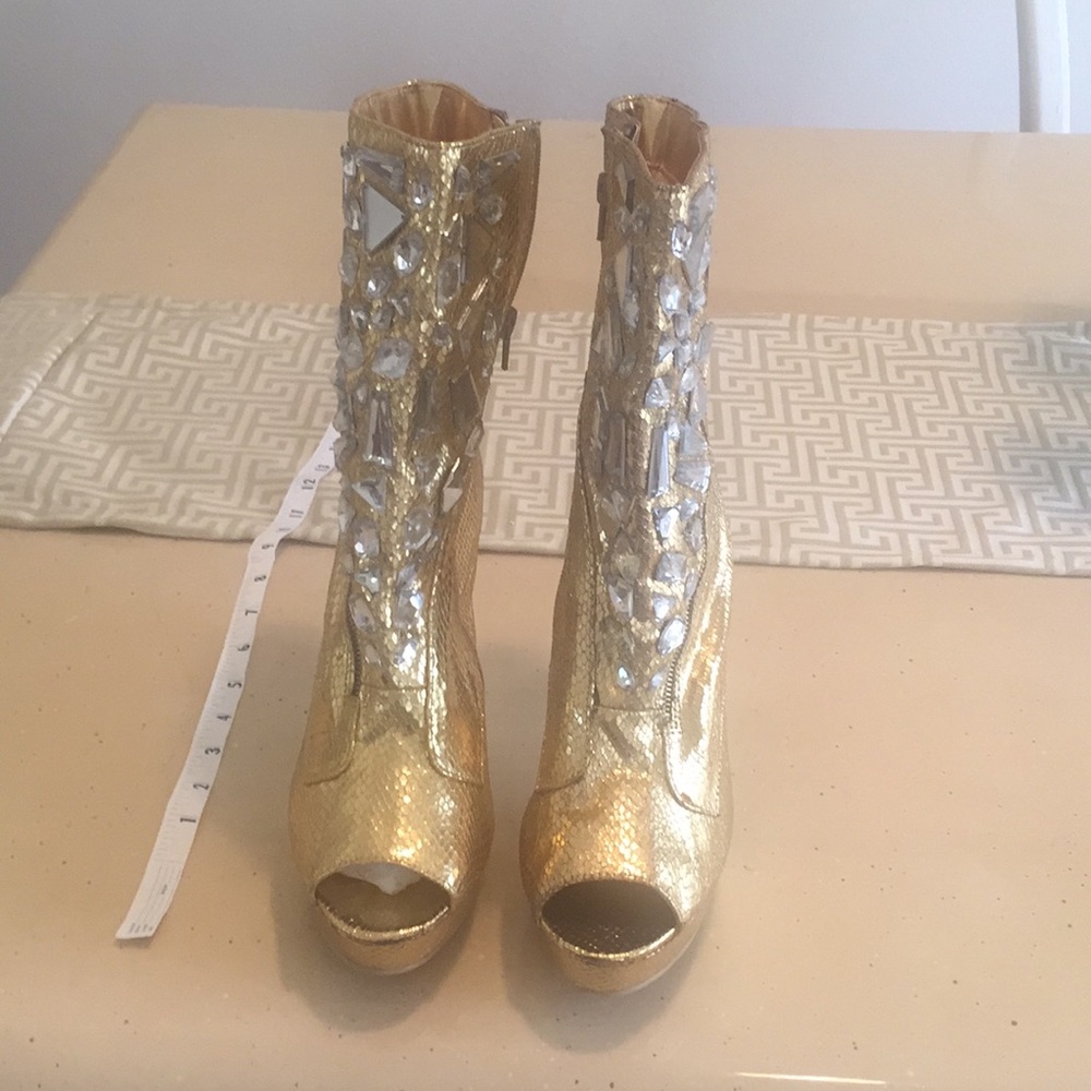 Platforms calf high boots